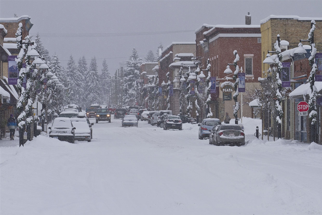 Snowy Historic Downtown Fernie