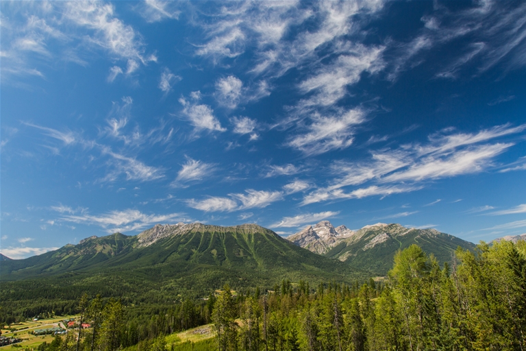 Encompassed by mountain views on the Elk Valley Trail through Fernie