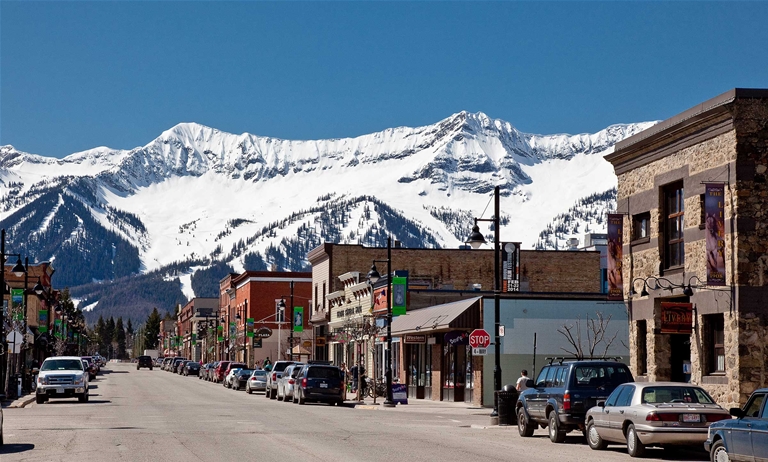 Spring time in Historic Downtown Fernie