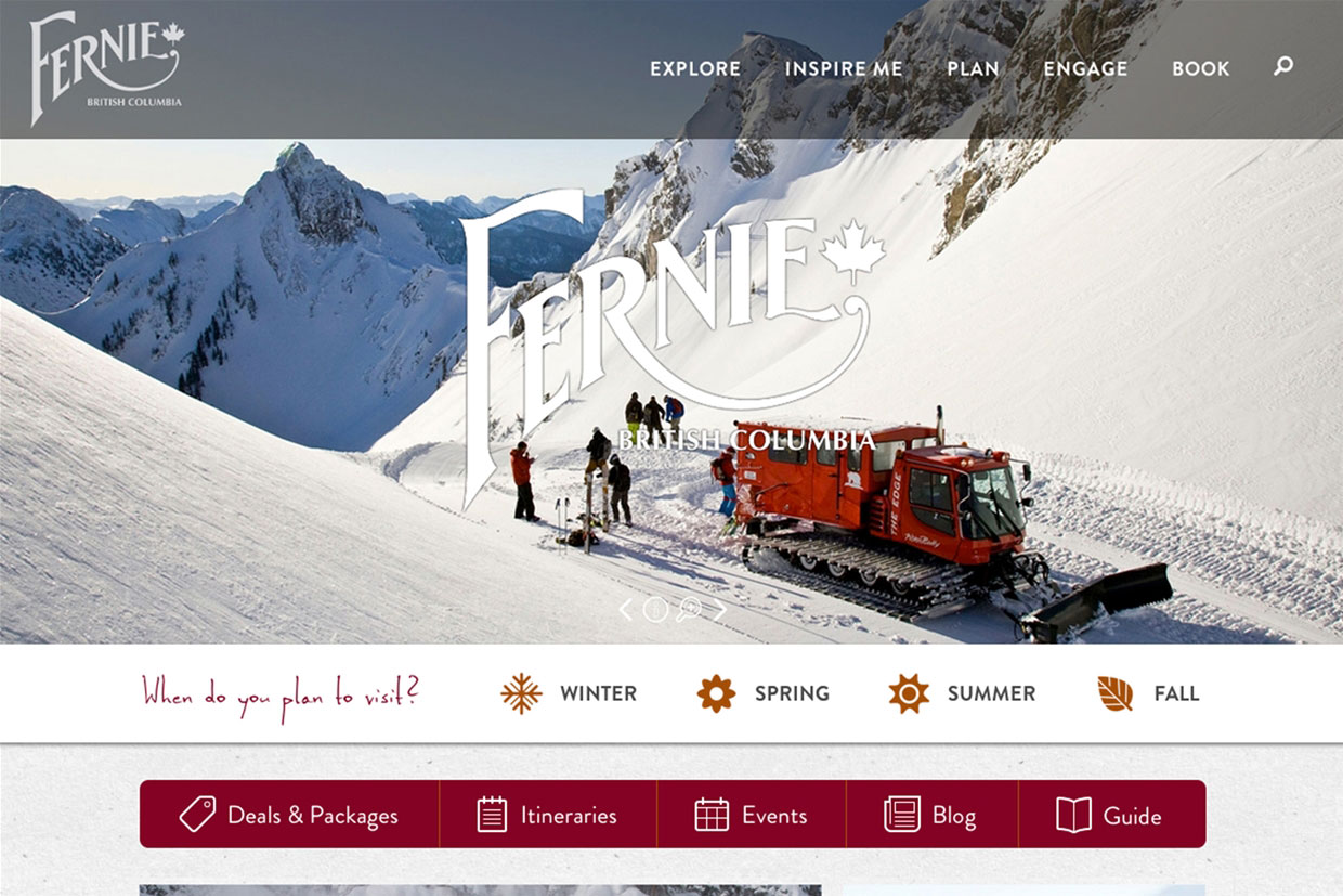 NEW Tourism Fernie Website