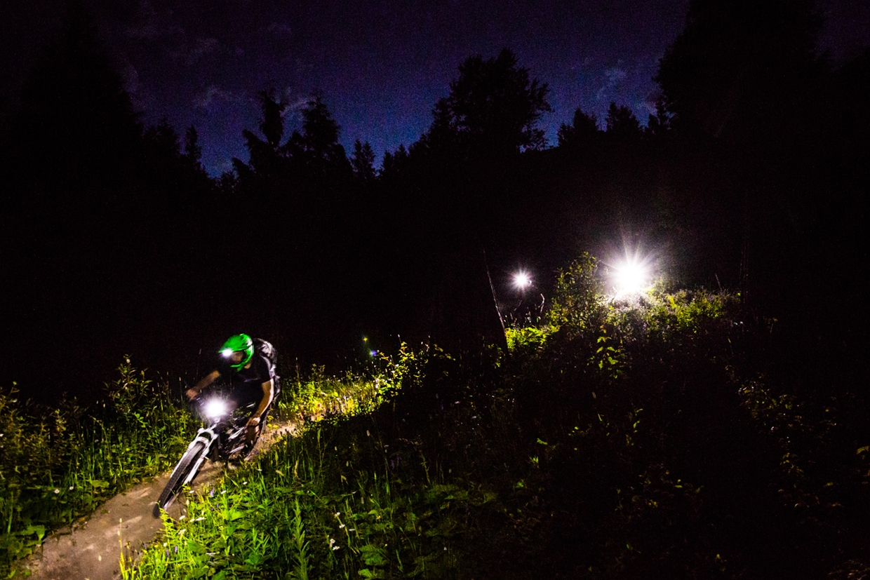 Night Biking in Fernie Provincial Park