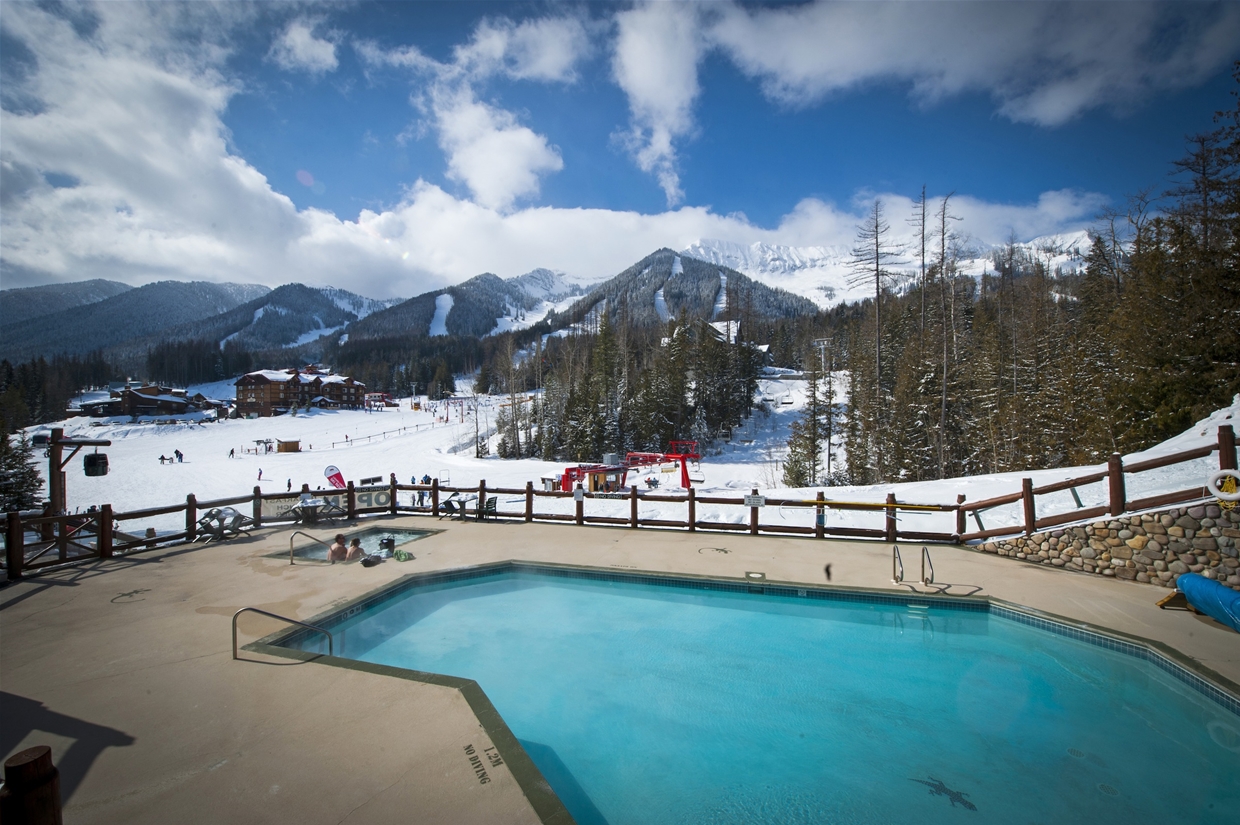 Lizard Creek Lodge - enjoy the view from the pool and hot tubs!