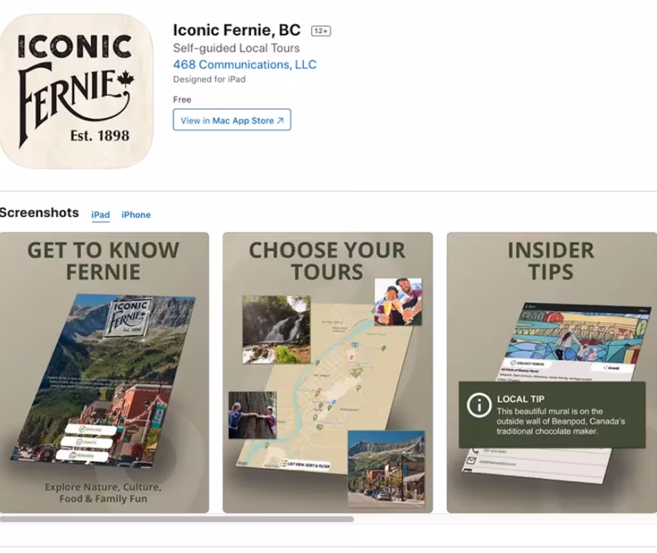Iconic Fernie App Relaunched