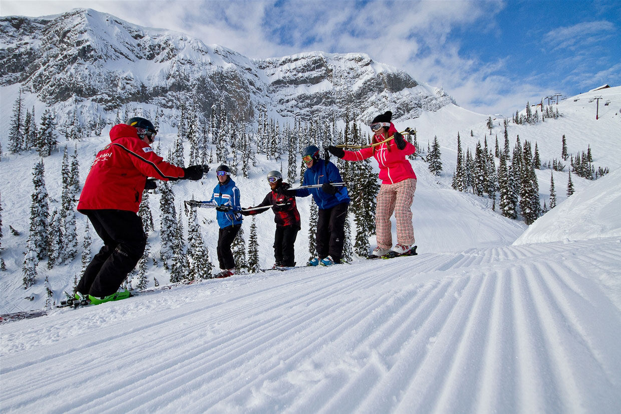 Group ski lessons