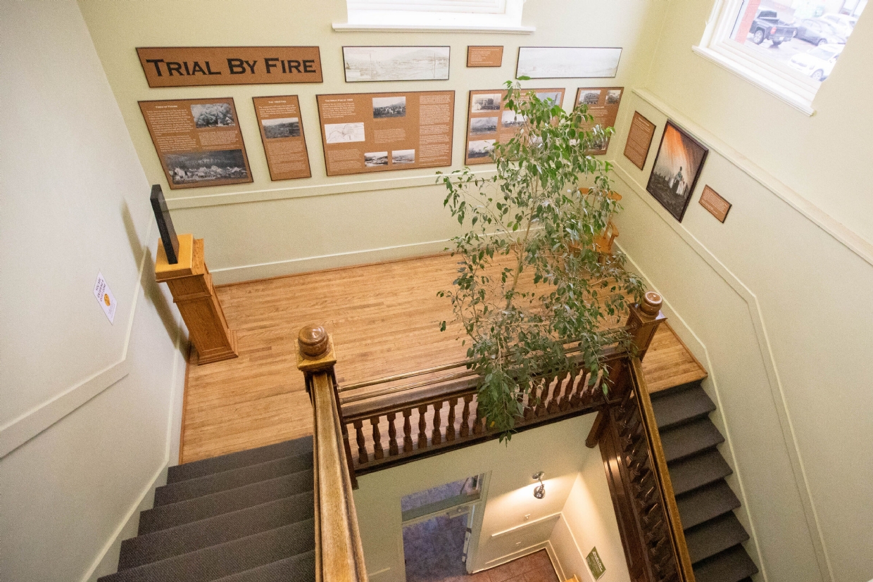 1908 Great Fire Exhibit - located on the main staircase