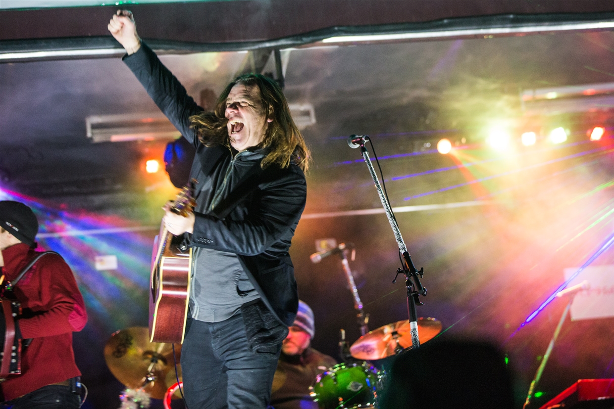 CP Holiday Train pulls into Fernie, BC with Alan Doyle in 2017