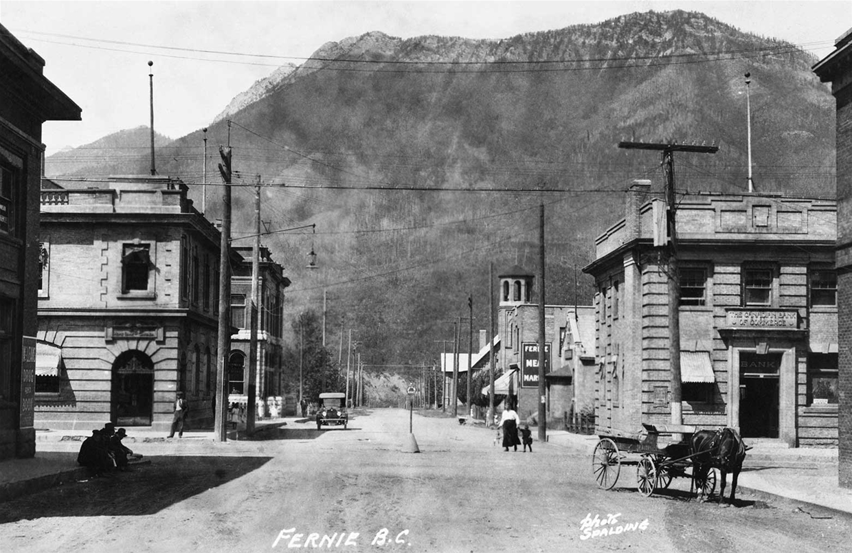 Downtown Fernie in the early 1900's