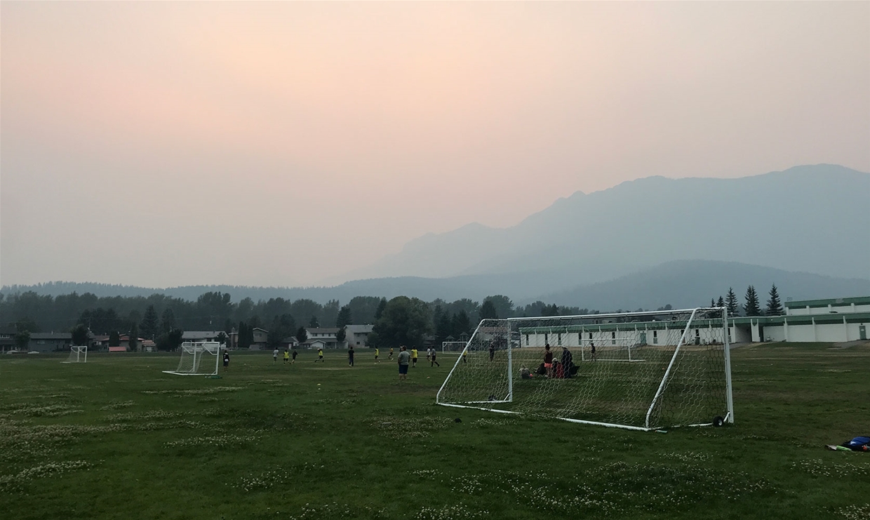 Fernie Sky at 9:00pm July 23, 2021 - looking west