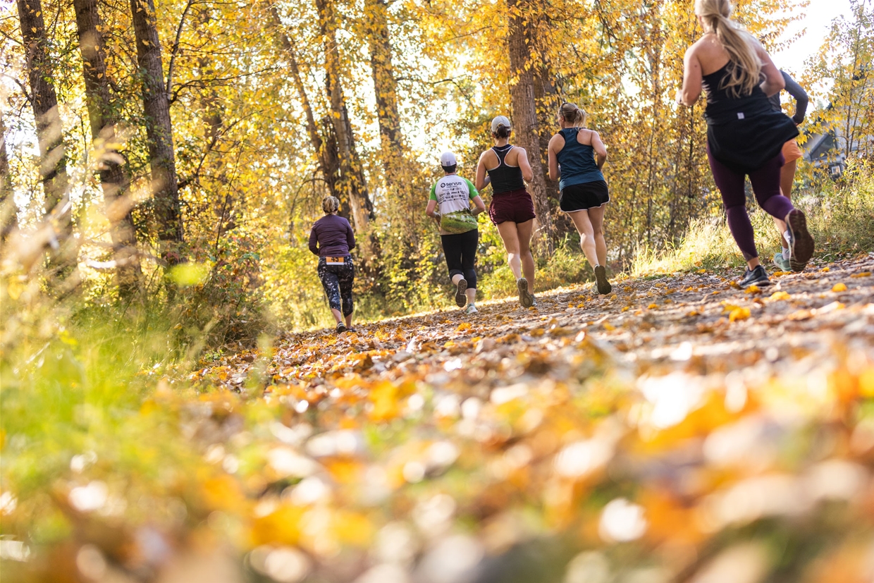 Fernie Half Marathon & 10k Relay takes places during Fernie's vibrant fall season