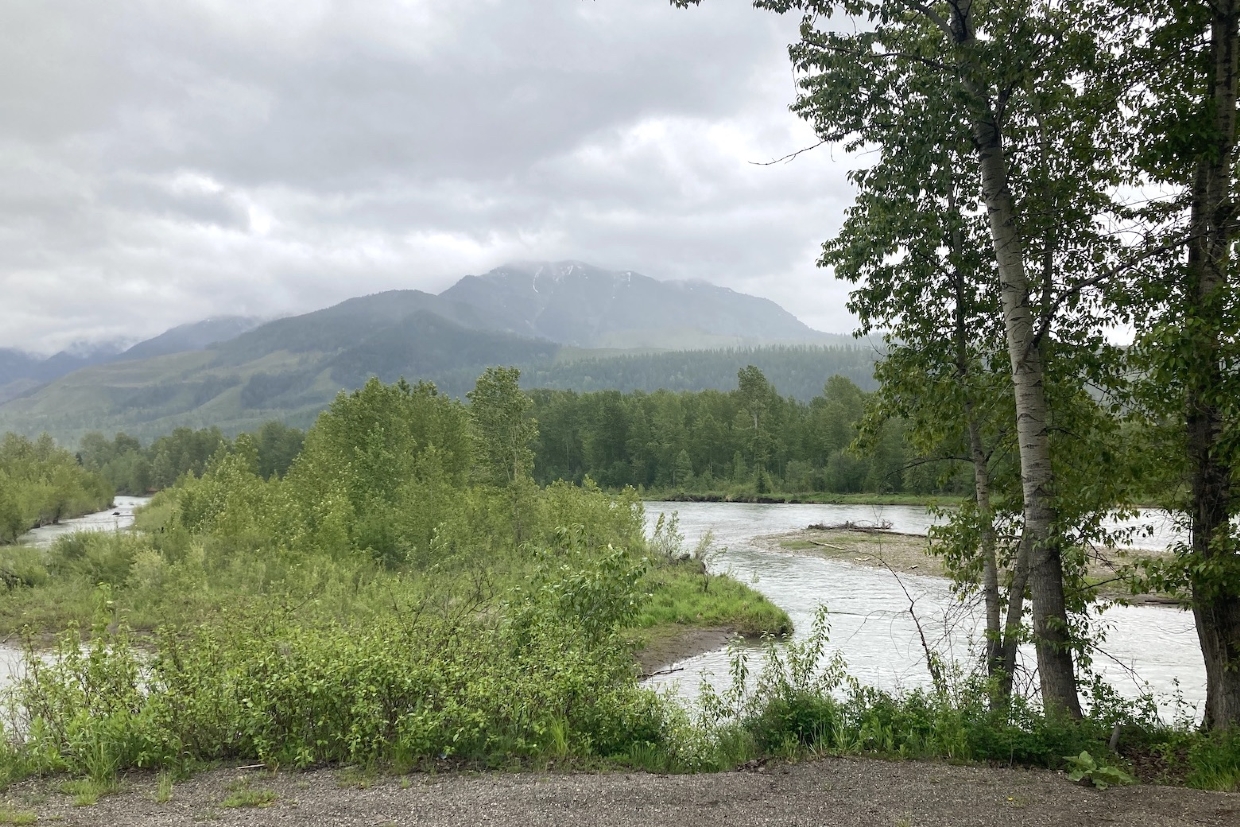 Fernie Ridge from the Elk River. 2pm, Tuesday, June 4, 2024