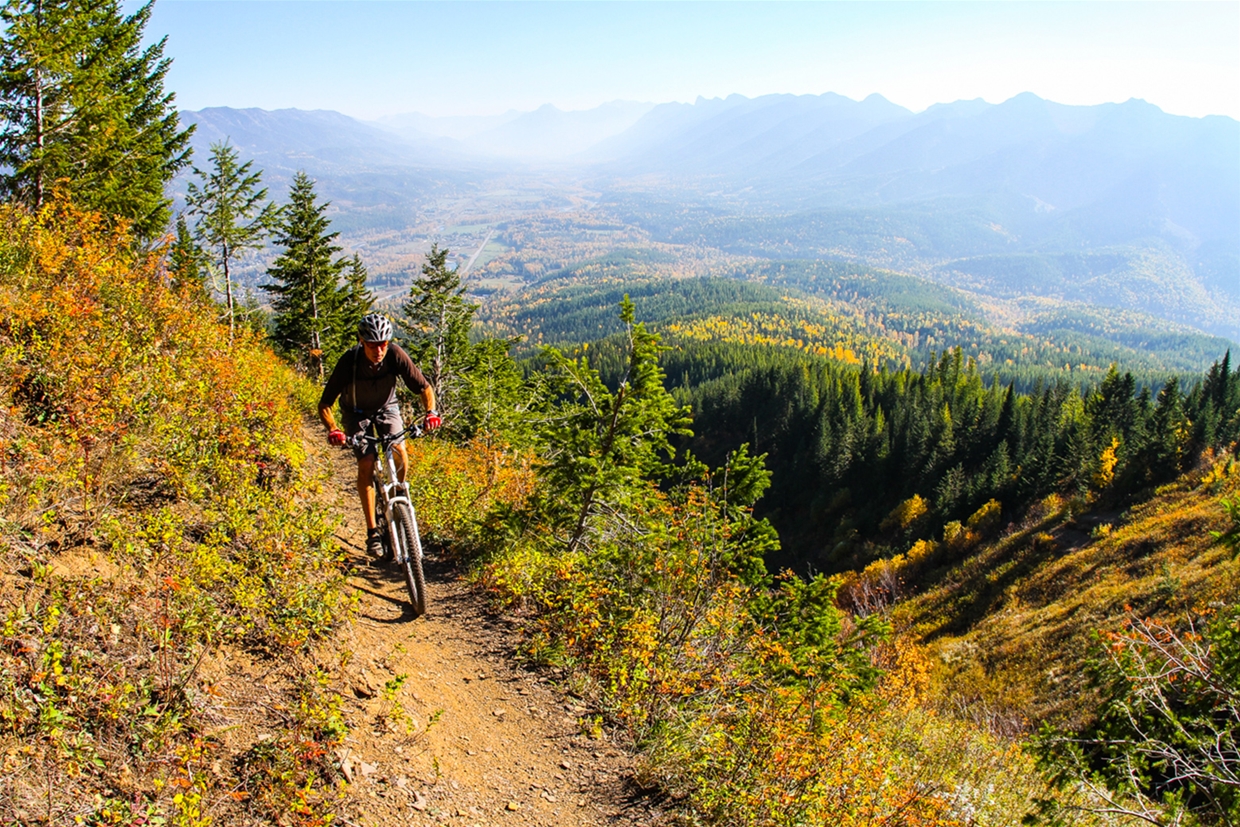 Fall mountain biking in Fernie, BC
