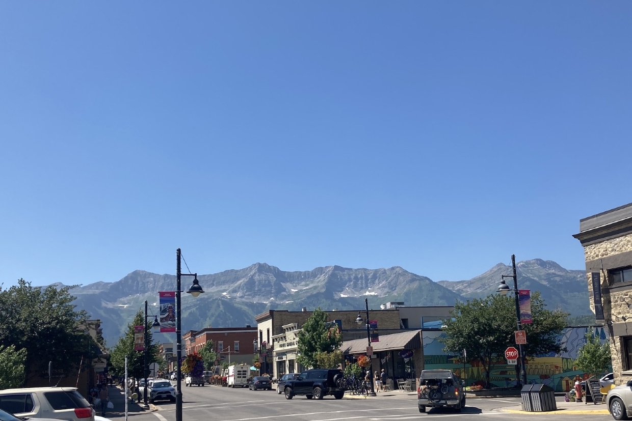 Historic Downtown & the Lizard Range. Noon, Wednesday, July 24, 2024.