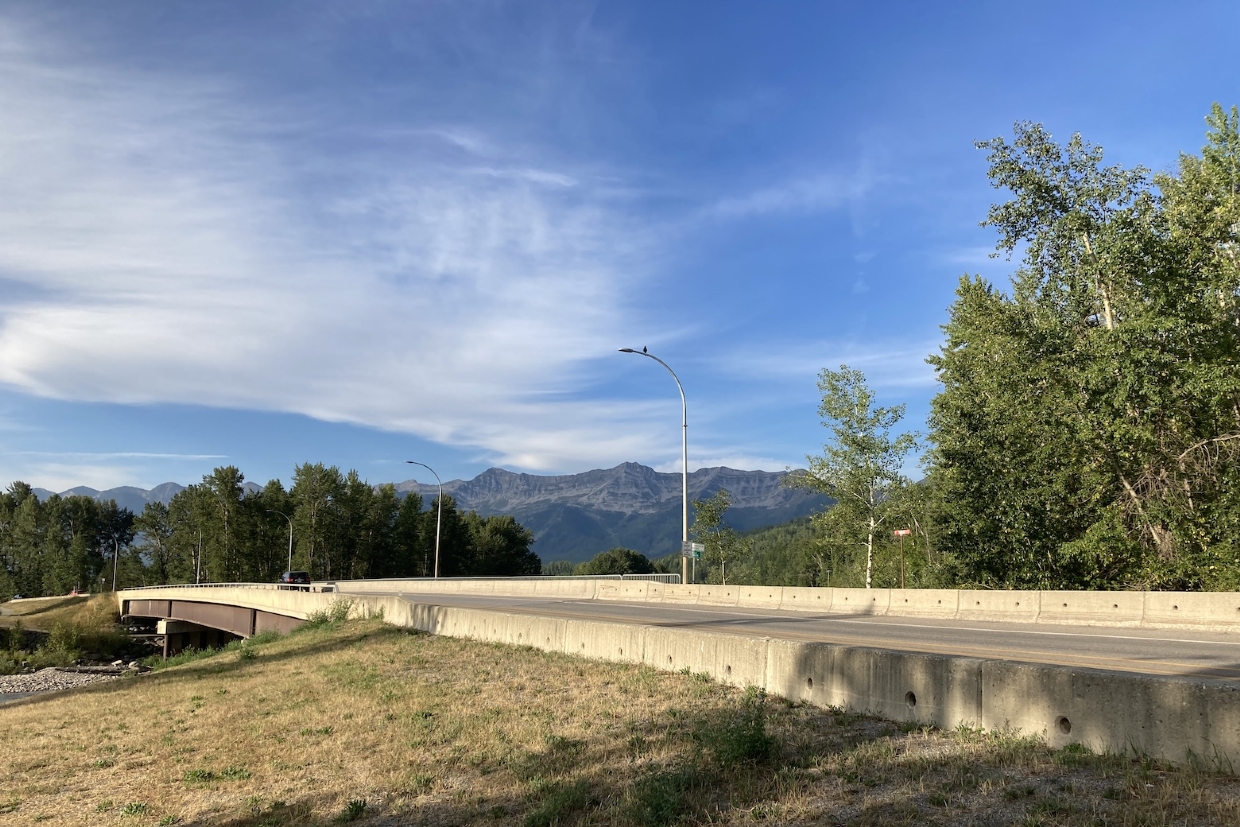 The Lizard Range from the north Fernie bridge. 8.30am, Thursday, August 22nd, 2024.