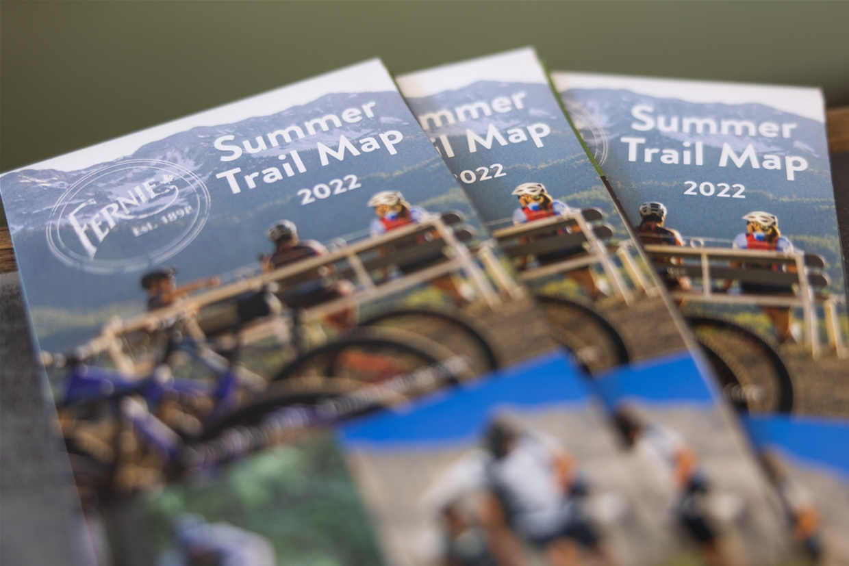 Pick a copy of the Fernie Summer Trail Map