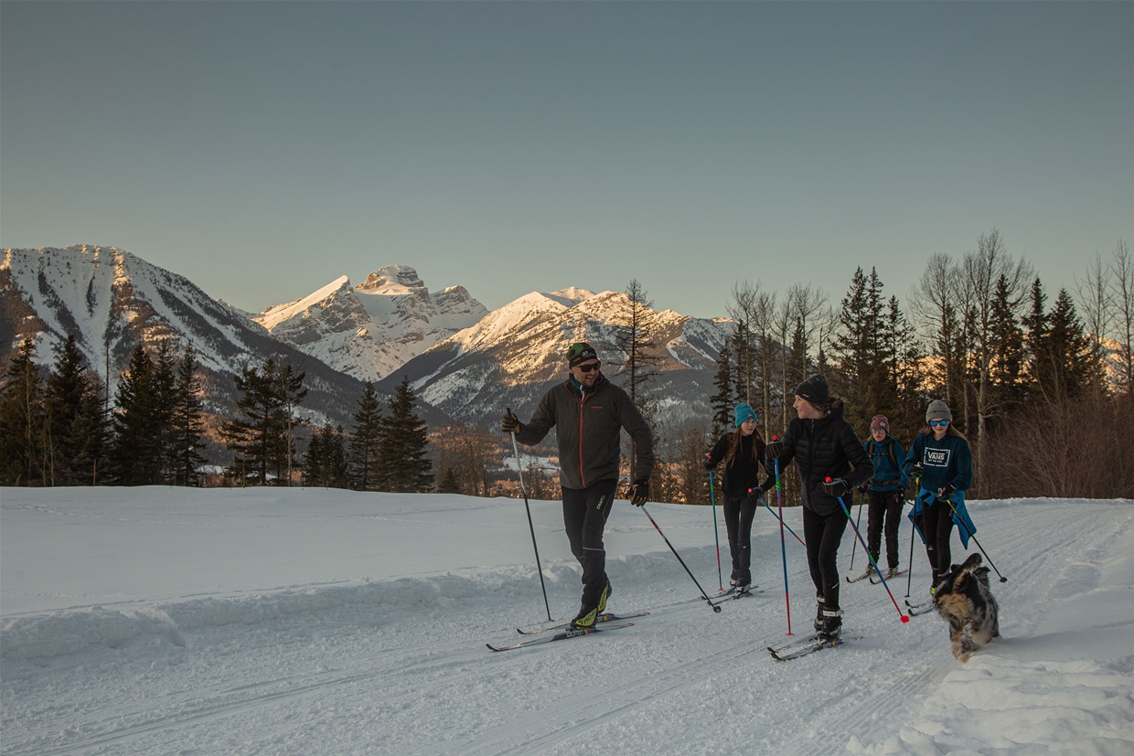 Nordic skiing on Montane Trails in Fernie, BC