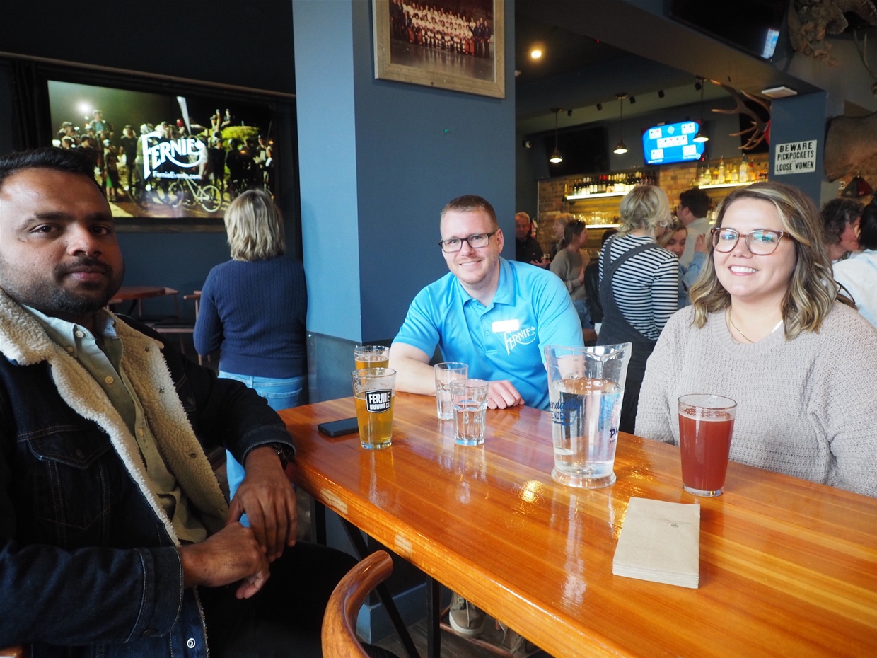 Representatives from Stanford Hotel, Lizard Creek Lodge & TC Energy at the social event