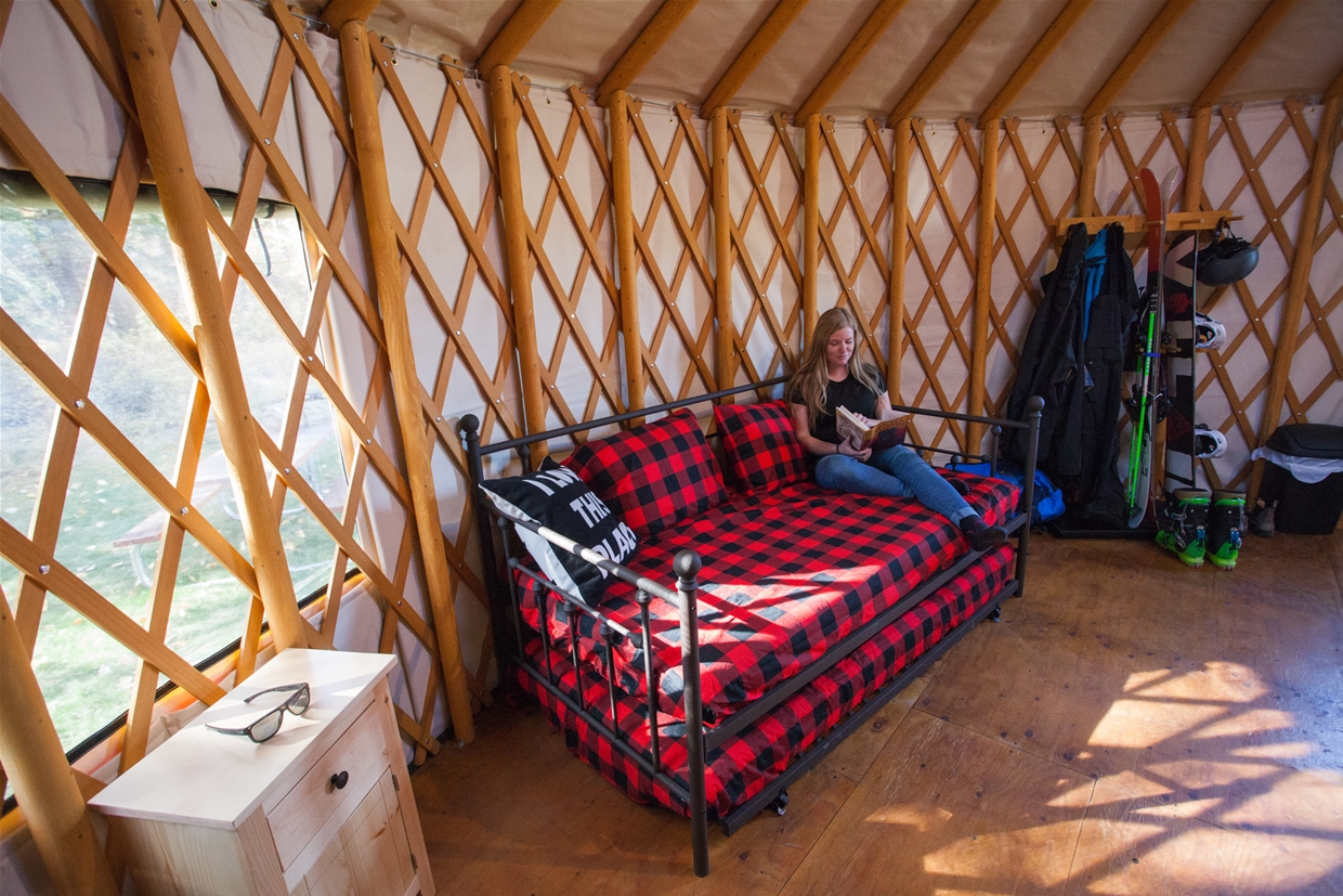 Glamp in style in at yurt at Fernie RV Resorts