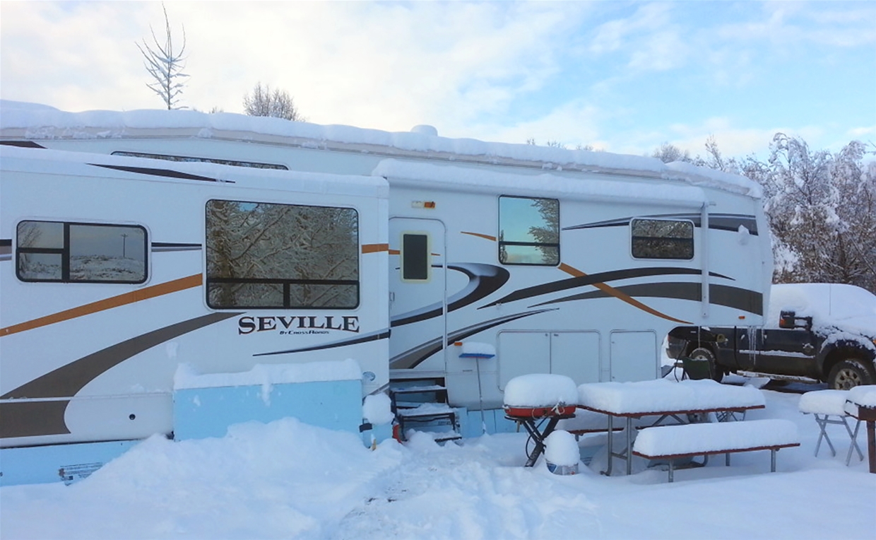 Winter at the Fernie RV Resort