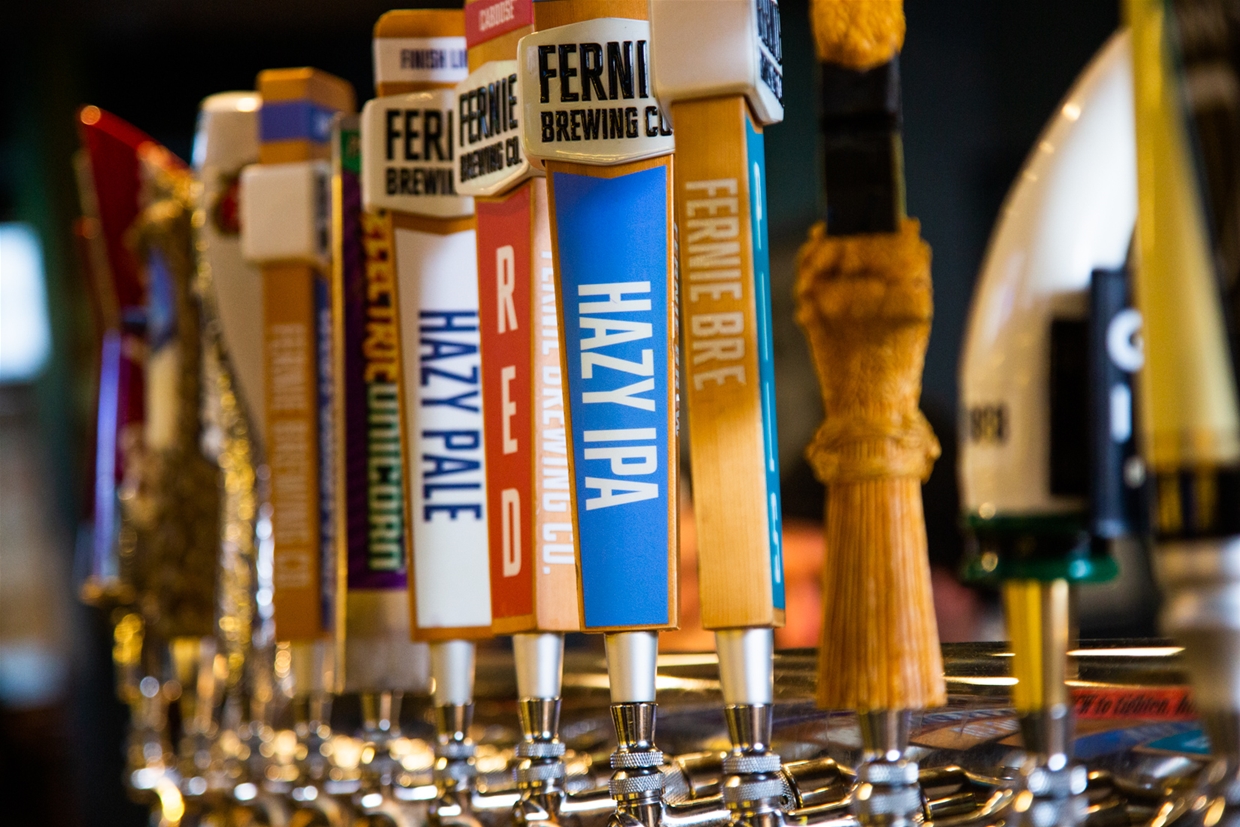 Find local ales and craft brews on tap at The Fernie Taphouse