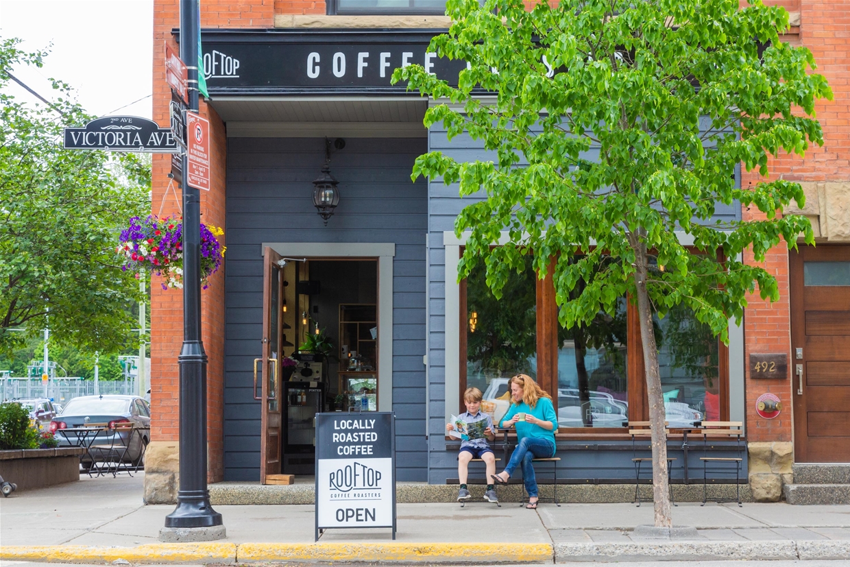 Find Rooftop Coffee Roaster's cafe and tasting room in Downtown Fernie