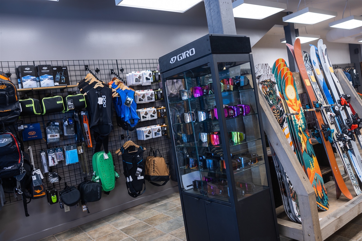 Winter gear and soft goods available at Ski Base 