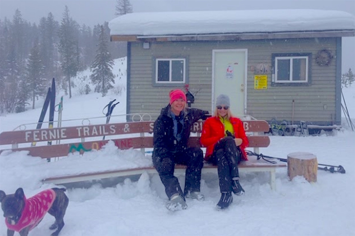 Relaxing at the Montane Warming Hut