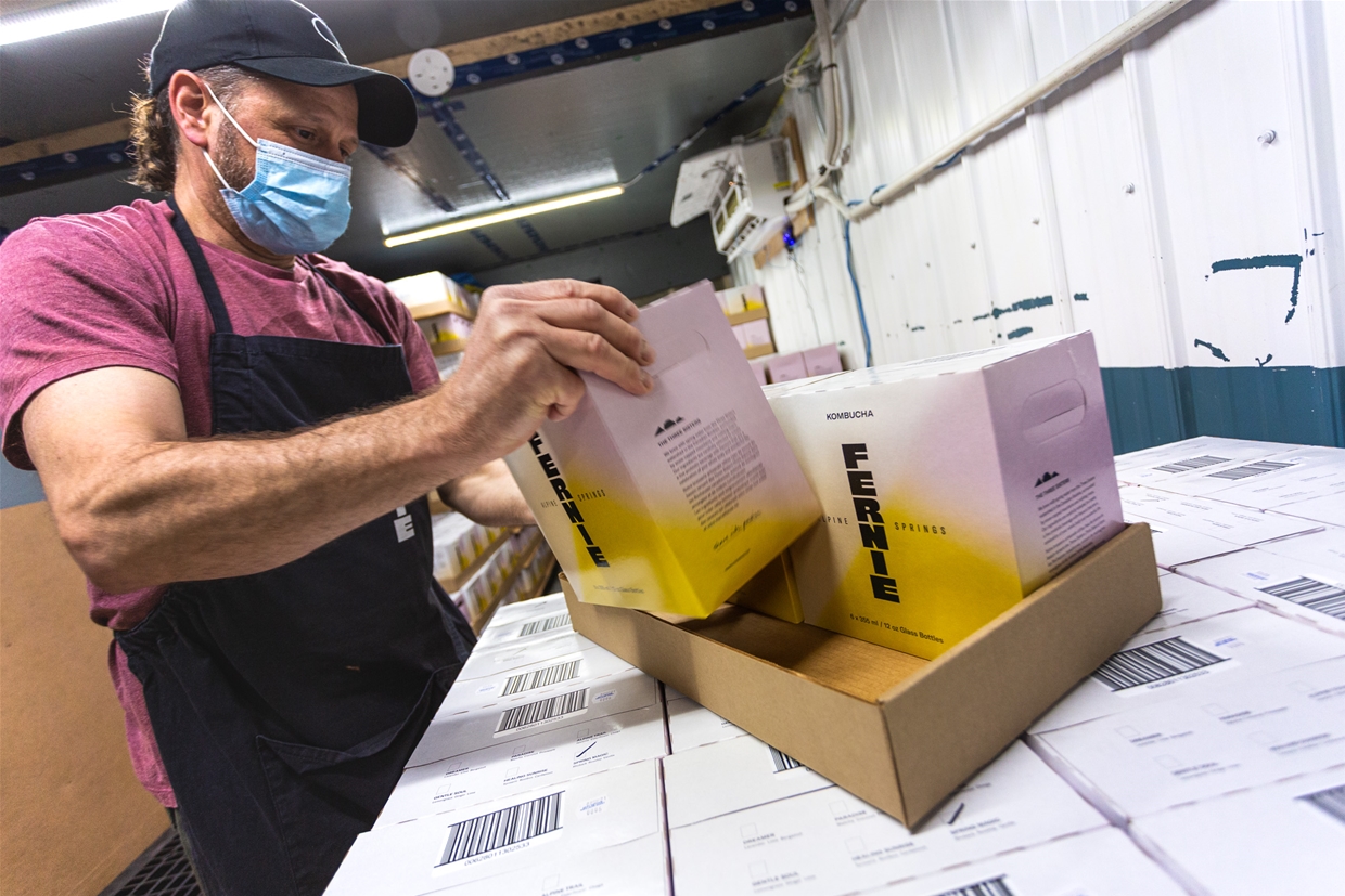 Fernie Alpine Springs Kombucha is regionally distributed