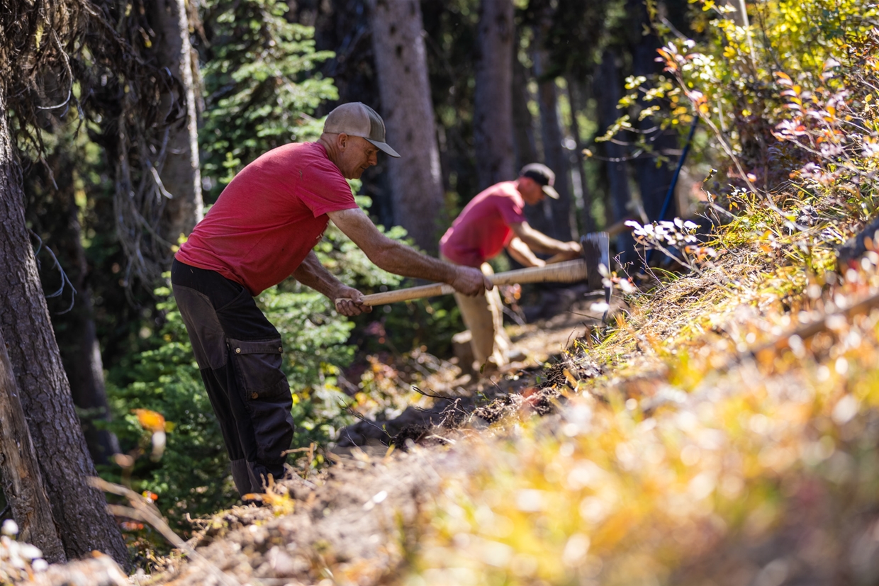 Trail crews are a frequently out building new or improving old trails for all users