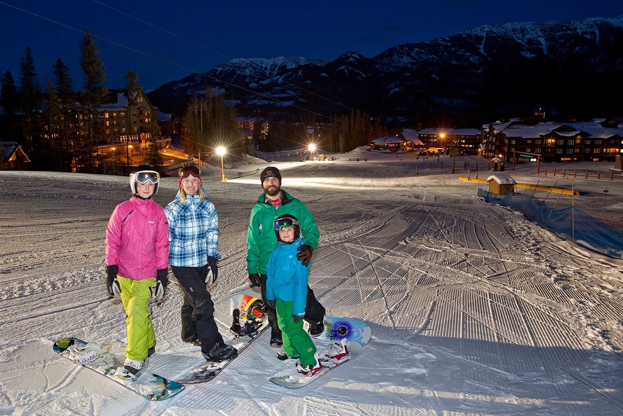 Night skiing at Fernie Alpine Resort
