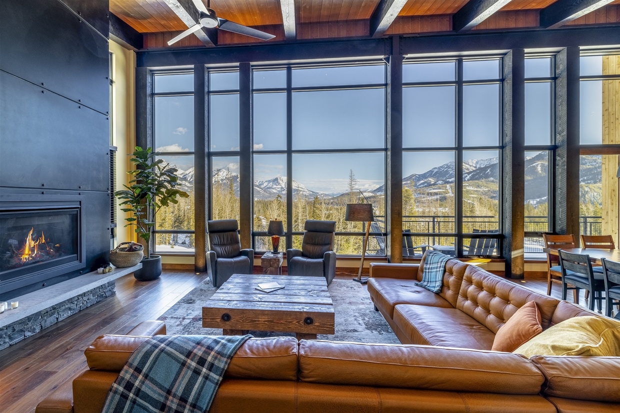 Living room with expansive views