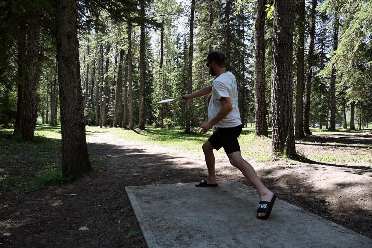 Disc golf discs available - full course in Fernie's James White Park