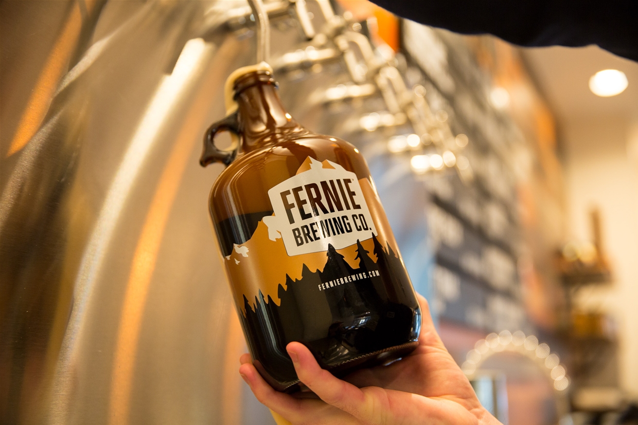 Fernie Brewing Company Growlers make a great gift for the beer lover back home
