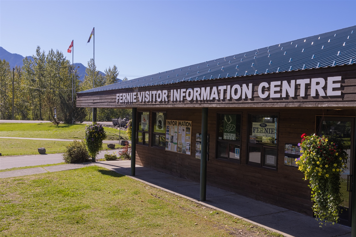 Fernie Visitor Information Centre is just off Highway 3 north of Fernie
