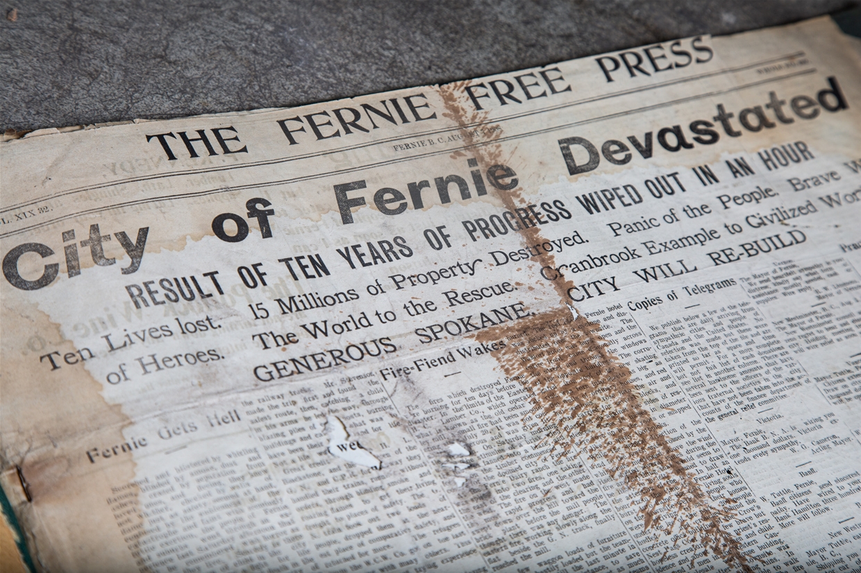 Devastating Fire of 1908 reported by Fernie Free Press