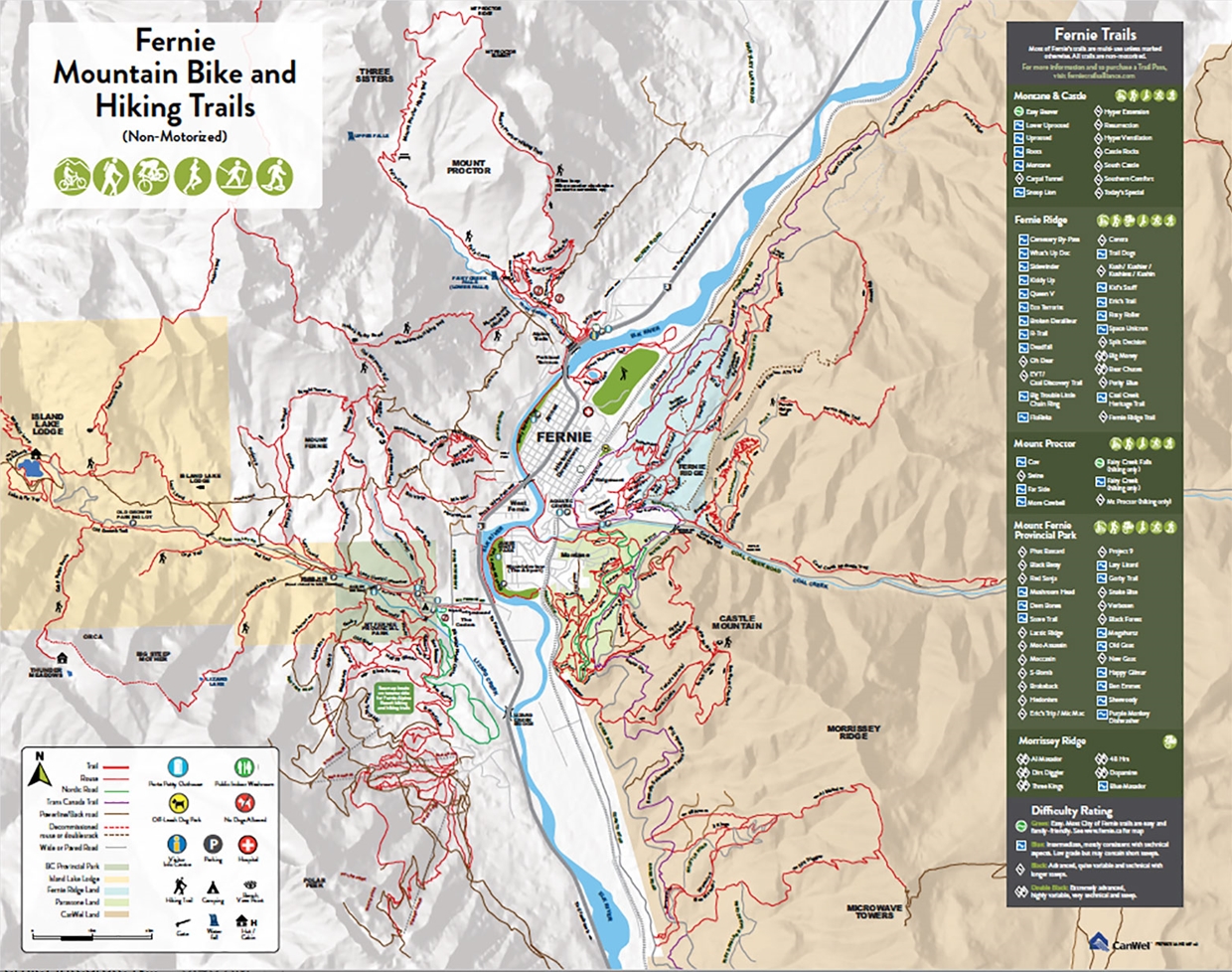 Fernie Multi-Use Trail Map