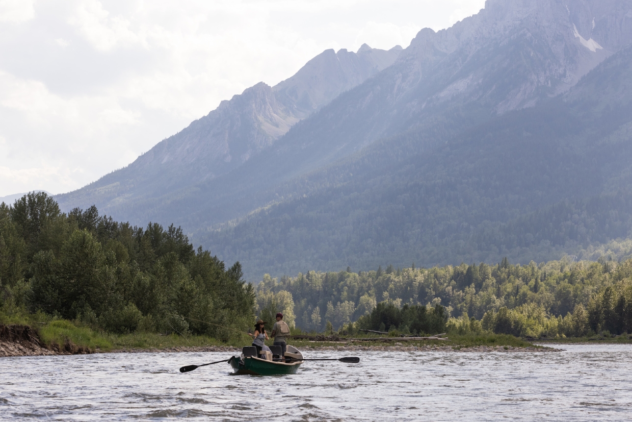 Fly fishing on the beautiful Elk River with Fernie Wilderness Adventures