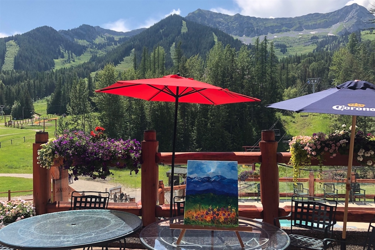 Paint & Sip on the patio