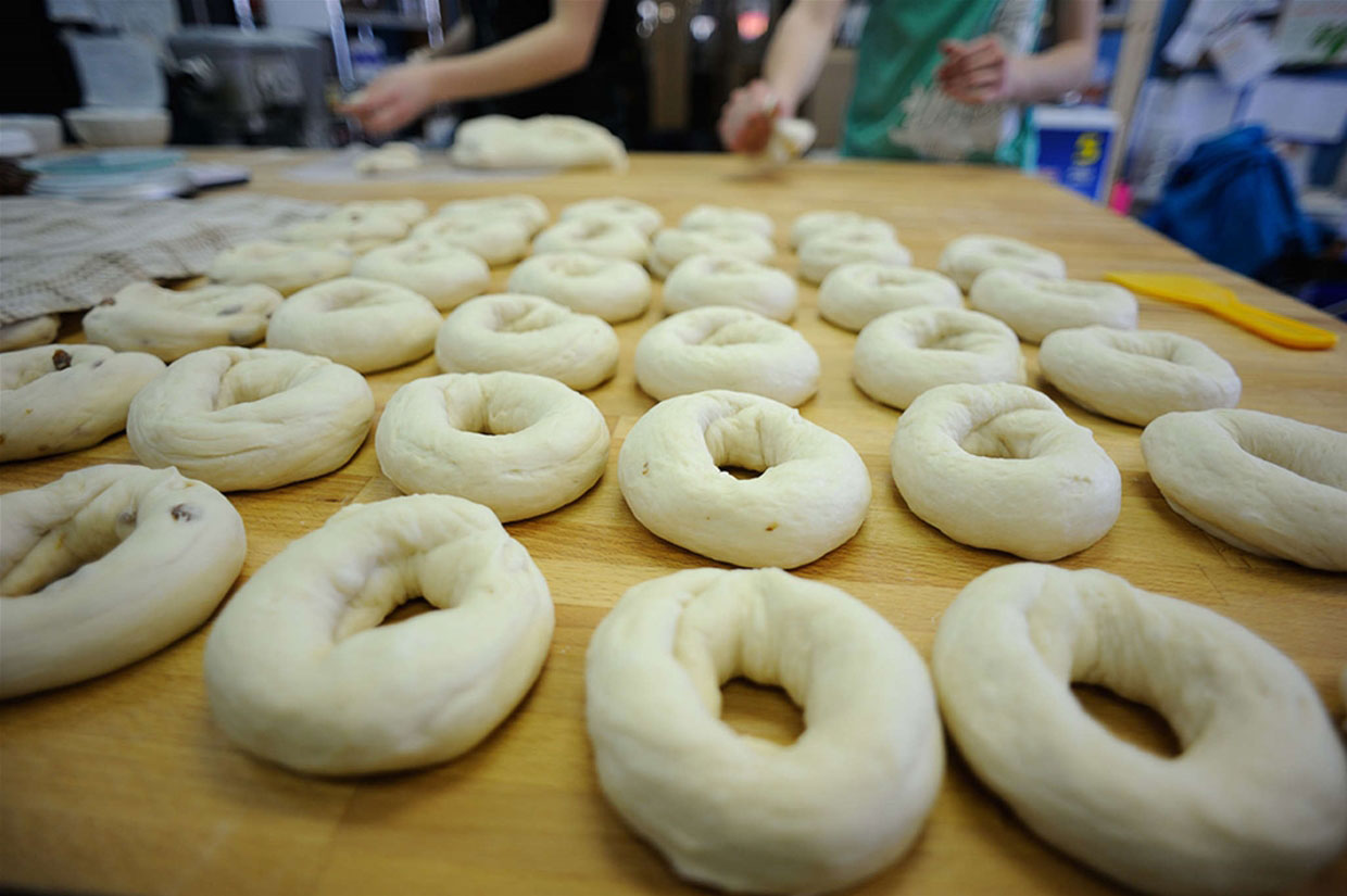 Making bagels from scratch