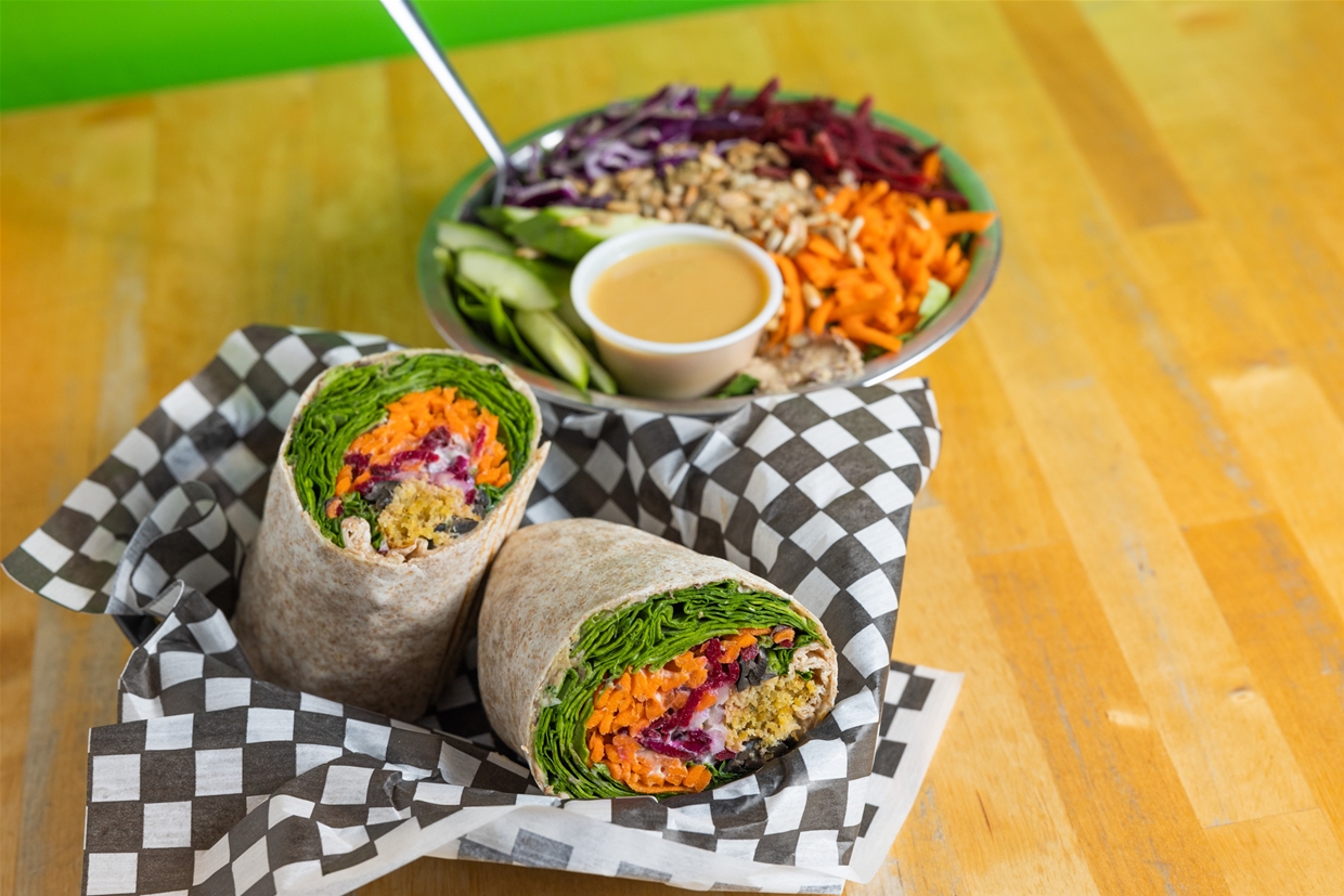 Try one of their signature wraps at Lunchbox