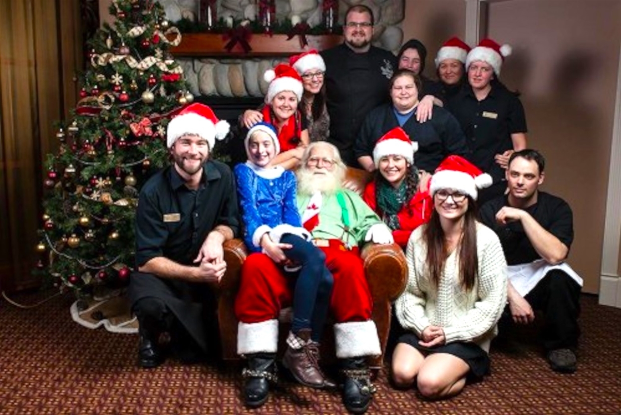 Santa and the Staff at Park Place Lodge