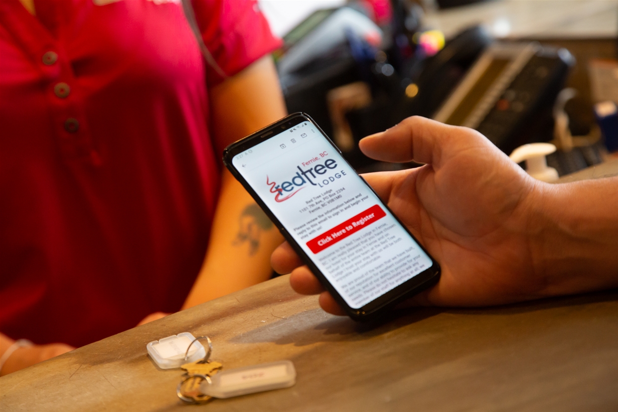 Check in safely with the check-in app