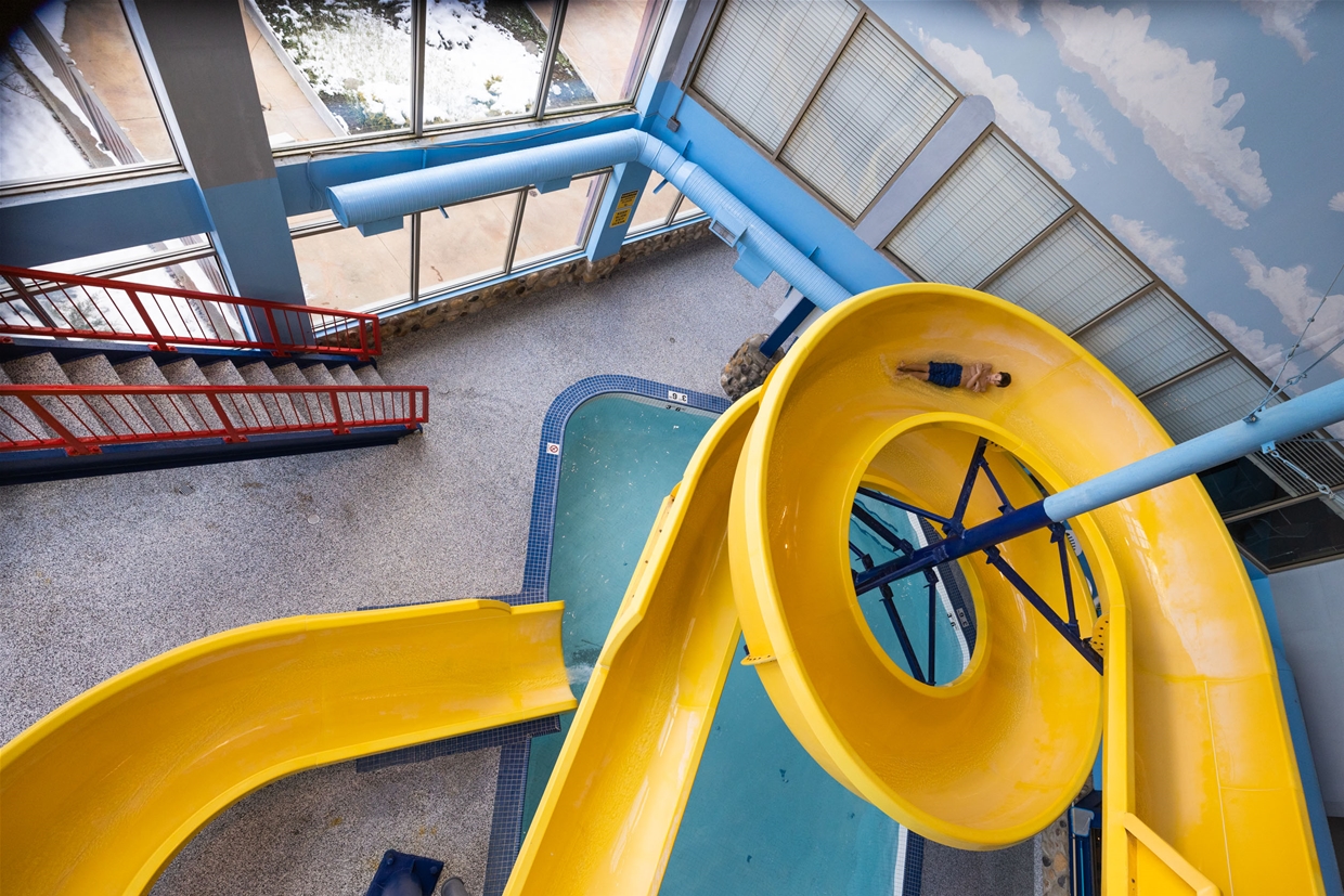 Kids will love the waterslide at Stanford Hotel