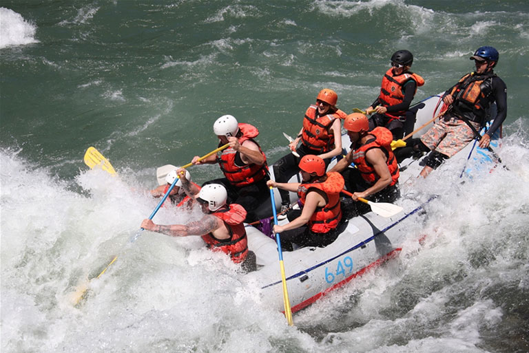Exciting whitewater rafting on the  Elk River 